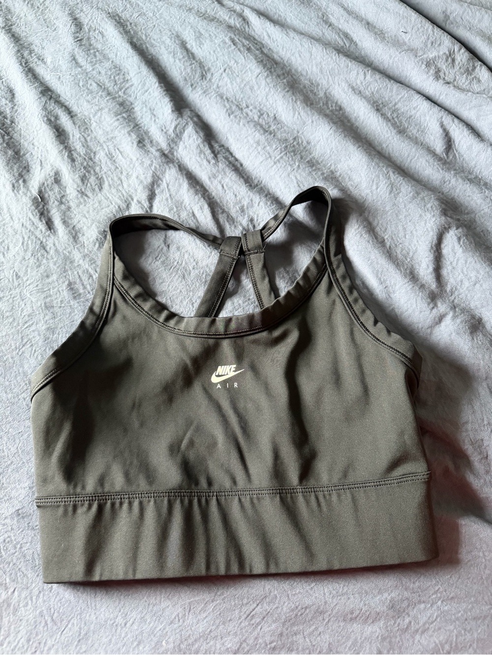 Nike Air black Sports Crop Bra with Racerback
